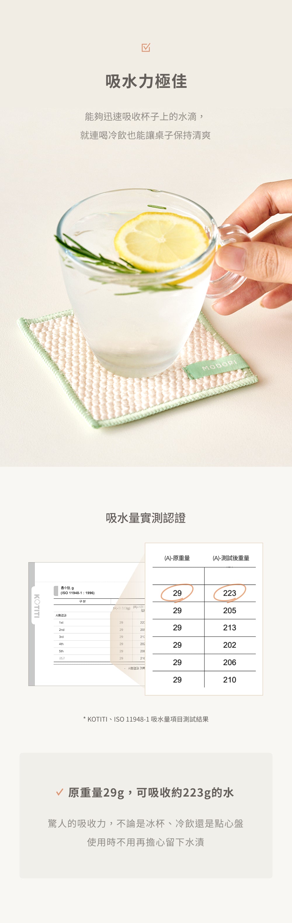Breezy Tea Coaster | 瞬吸清爽杯墊